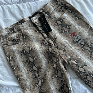New snakeskin print pants